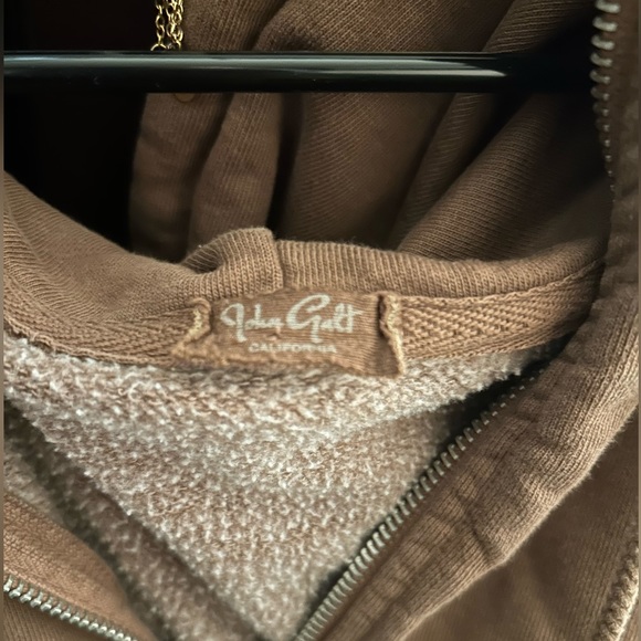 brown oversized john galt zip up jacket - Picture 2 of 3